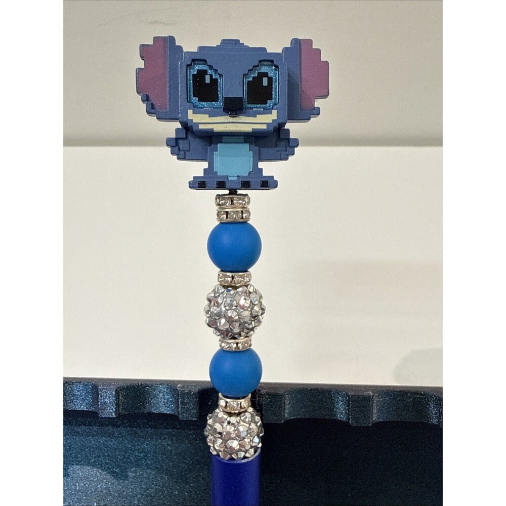 New Blue Disney Doorables Beaded Writing Ink Pen Stitch Pixelated Figure